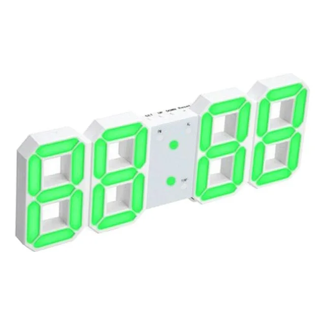 Reloj Despertador Digital Numeros 3d Luz Led Mesa Pared Usb