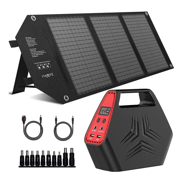 Generador Solar Portatil 100 W Cargador Plegable 60 Salida V