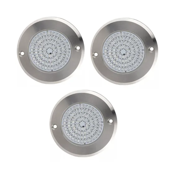 Luz Multicolor Rgb Piscina Jacuzzi Led 10w 10cm 12v Ip68 X3