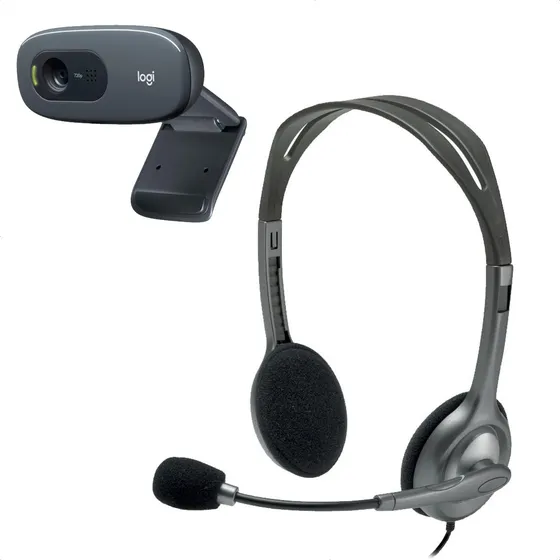 Logitech Combo Webcam C270 Hd 720p + Diadema H111 Estéreo