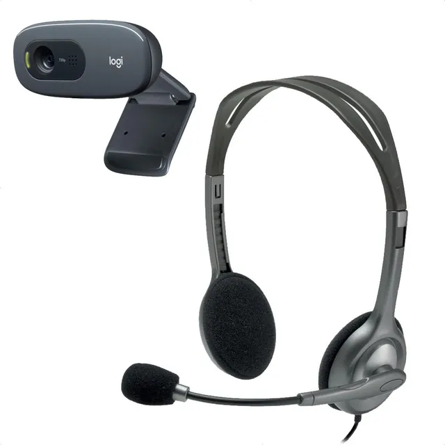 Logitech Combo Webcam C270 Hd 720p + Diadema H111 Estéreo