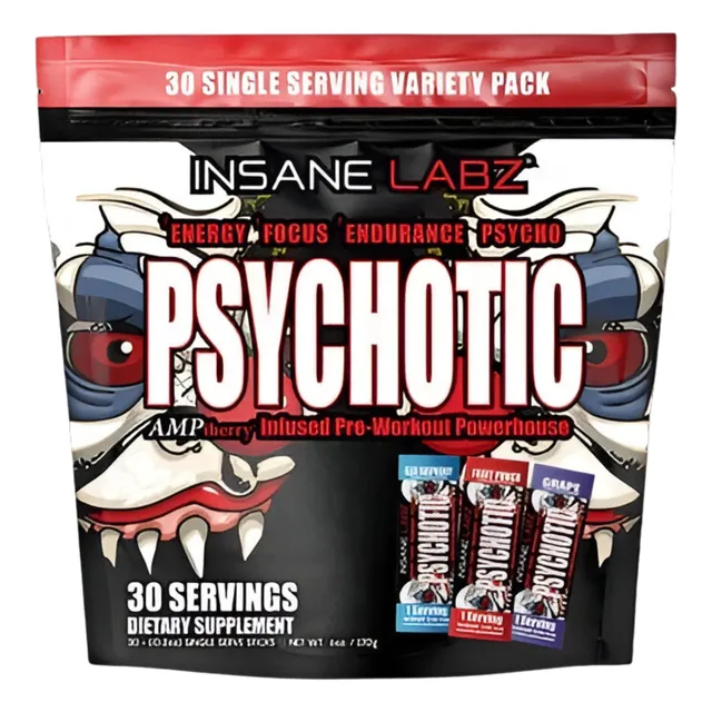 Psychotic Red Variety Pack 30 Packs - Insane Labz