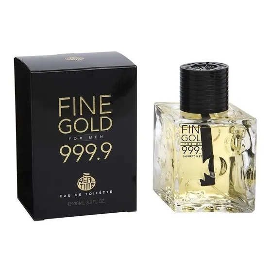 Eau toilette Real Time Fine Gold 999.9 para hombre, 100 ml