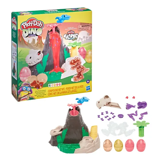 Play Doh Kit Slime Dino Crew Isla Del Volcan Huesos De T-rex