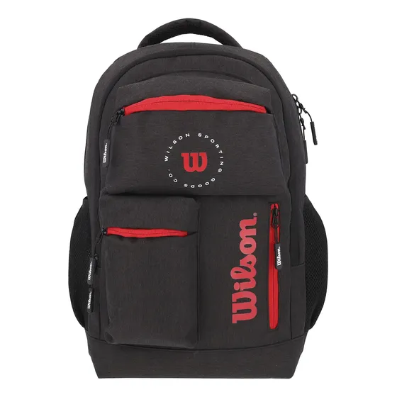 Mochila Grande Refozada, Portalaptop, Wilson , Color Negra Diseño De La Tela Lisa