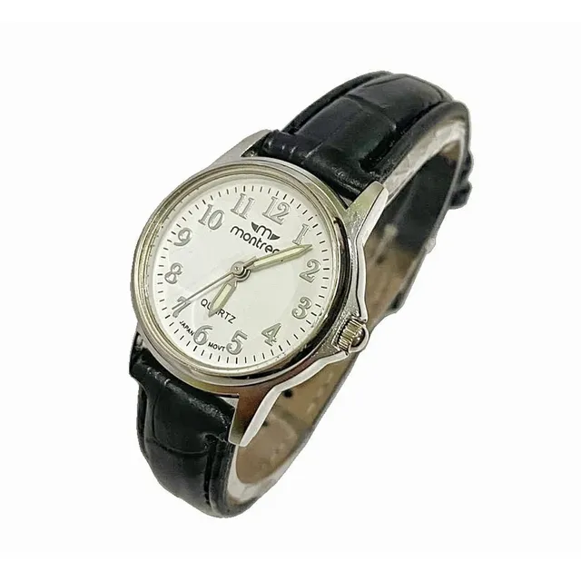 Reloj Montreal Mujer Md Malla De Cuero C/ Estuche