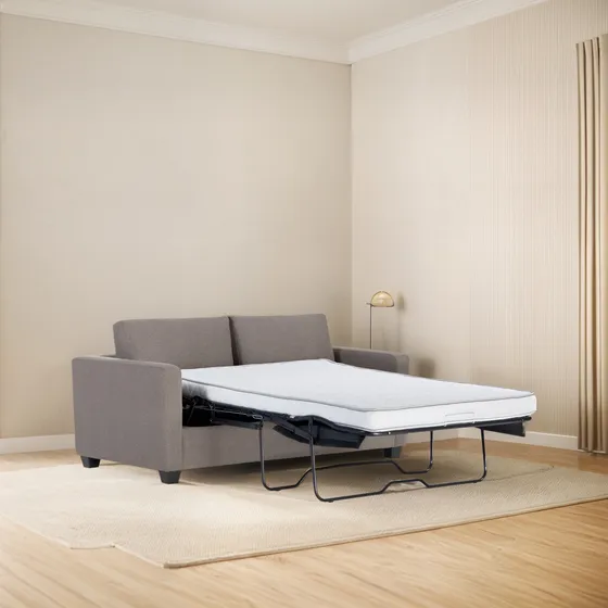 Sofá Cama Rosen Murano 3 Cuerpos Tela Topo