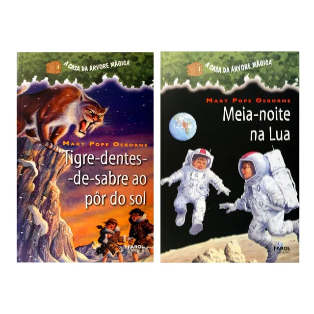 Coleção A Casa Da Árvore Mágica: Tigre Dentes De Sabre Ao Pôr Do Sol + Meia Noite Na Lua