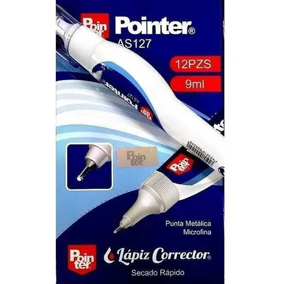 Corrector Liquido Tipo Lapiz Pointer 12 Unds