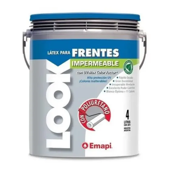 Latex Impermeabilizante Look Frentes Emapi Blanco 20 L