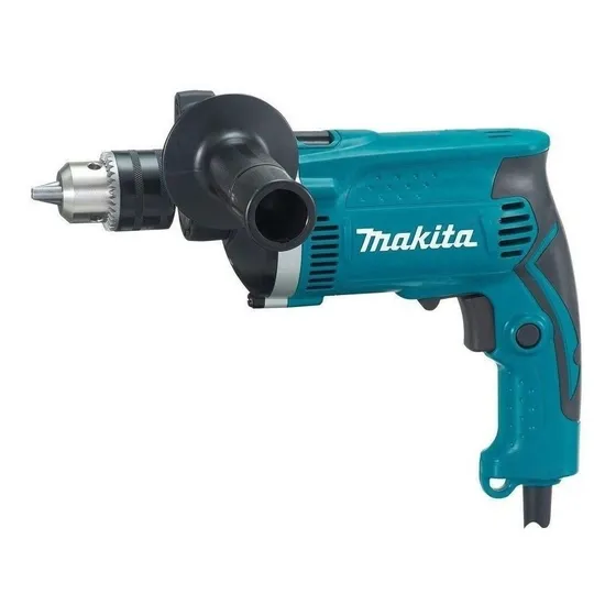 Taladro percutor atornillador eléctrico de 13mm Makita HP1630K 710W + accesorio con maletín de transporte 220V