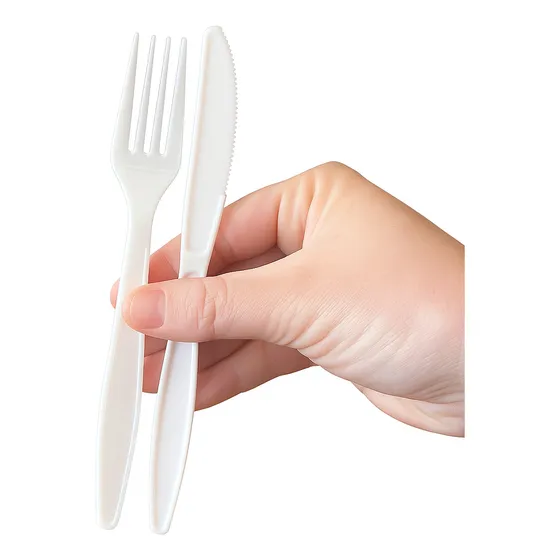 Talher Descartável Garfo Faca Resistente Churrasco Kit 100un