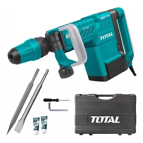 Demoledor Sds Max 1500w + 2 Cinceles Th215002 Total Tools Color Verde musgo