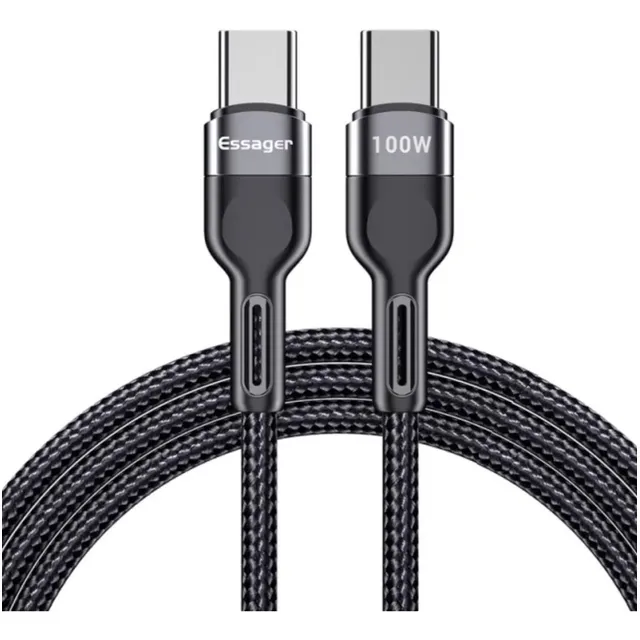 Cable Usb-c Carga Rápida 100w Datos Para iPad Mac Samsung 2m