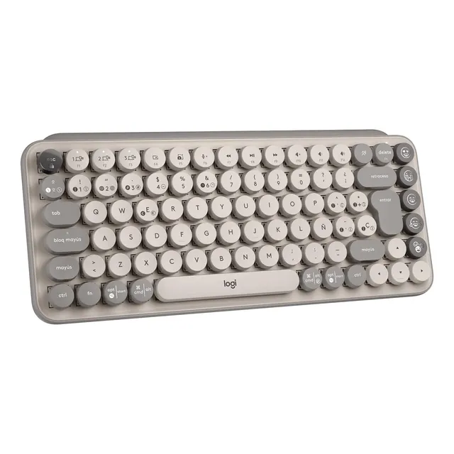 Teclado Mecánico Logitech Pop Keys C/emojis Mist Usb - Mac
