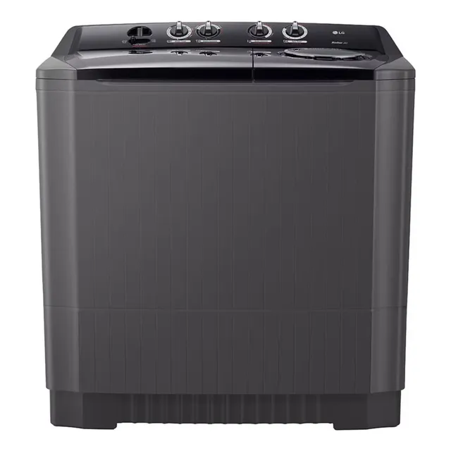 Lavadora LG Carga Superior 15kg Doble Tina Smart Motion Color Gris Wind Jet Spray 110/220v