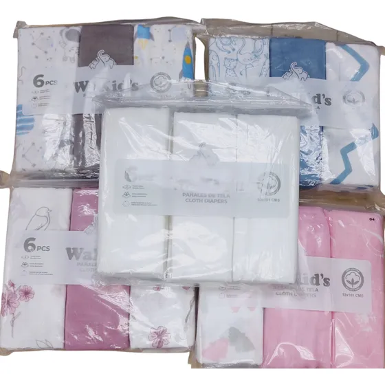 Pañales Curity De Tela Para Varón Y Hembra 100% Algodón 