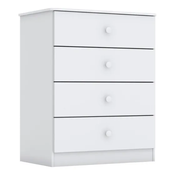 Cómoda Infantil 4 Cajones Dormitorio Cajonera Guardarropa