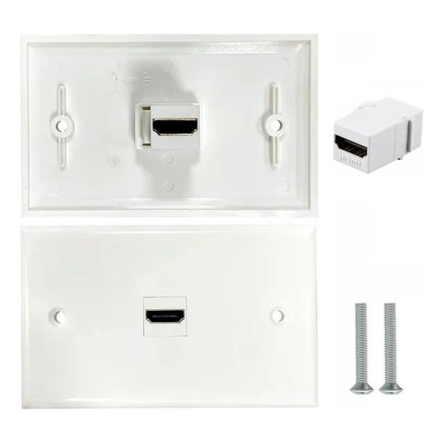 Placa Abs Hdmi Faceplate Hdmi Hembra 1 Puesto 1080p Trautech
