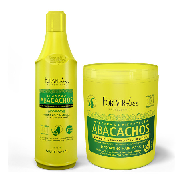 Kit Shampoo E Máscara Capilar Abacachos Forever Liss Kit Shampoo E Máscara Capilar Abacachos Forever Liss