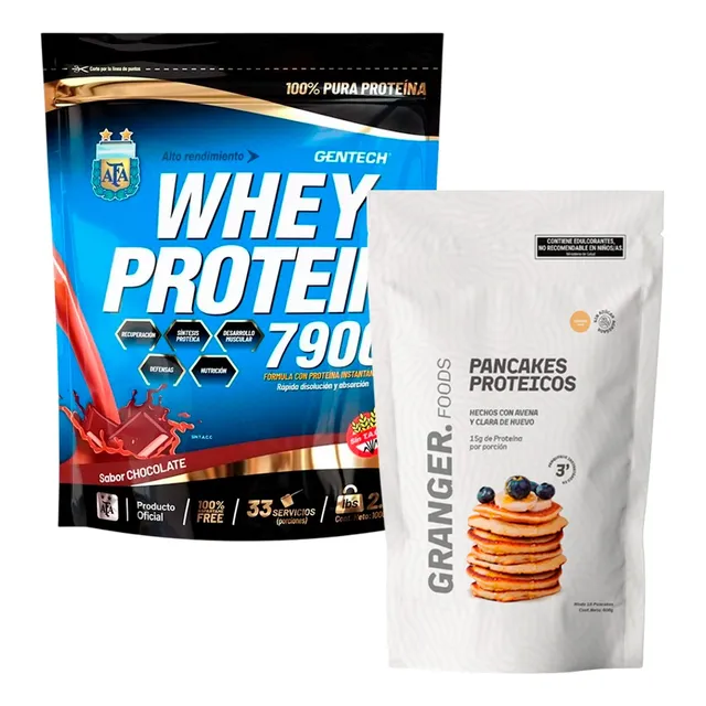 Promo Suplementos Gentech 1kg + Panqueques Proteicos Granger
