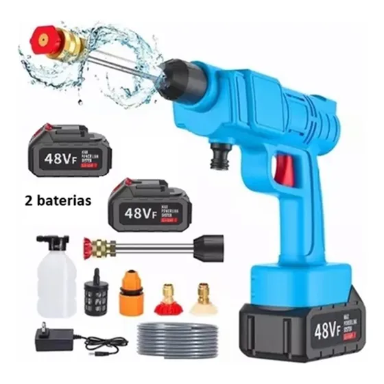Pistola Lavado Alta Presión Hidrojet 48v Portátil 2 Batería
