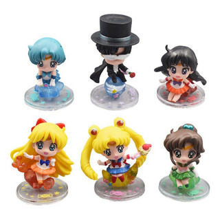 . Juego De 6 Muñecos Sailor Moon Girls For Niñas . Juego De 6 Muñecos Sailor Moon Girls For Niñas