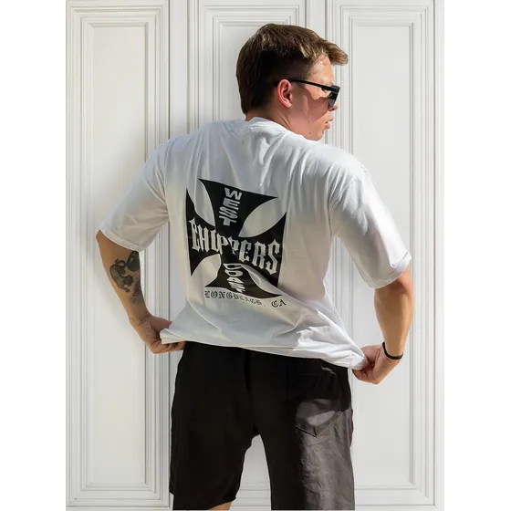 Remera Oversize West Coast / Brian O'conner/redwhite