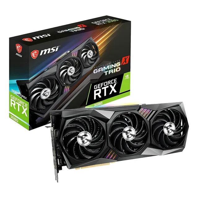 Placa de video Nvidia MSI Gaming X Trio GeForce RTX 30 Series RTX 3080 10GB