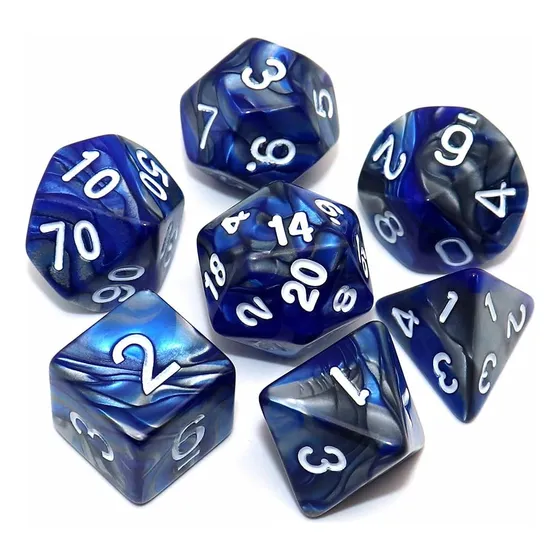 Creebuy Dnd Dice Set 7pcs Red Mix Black Nebula Dice For D...