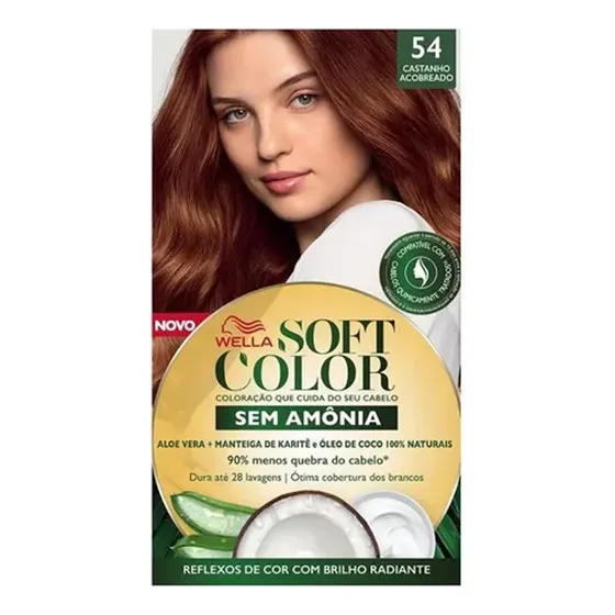 Tintura Wella Soft Color 54 Castanho Acobreado