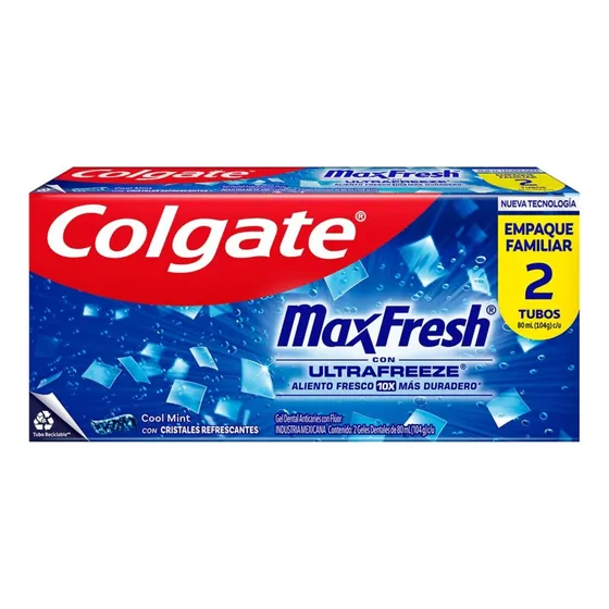 Pasta Dental Colgate Max Fresh Ultrafreeze Cool Mint 2x80 ml