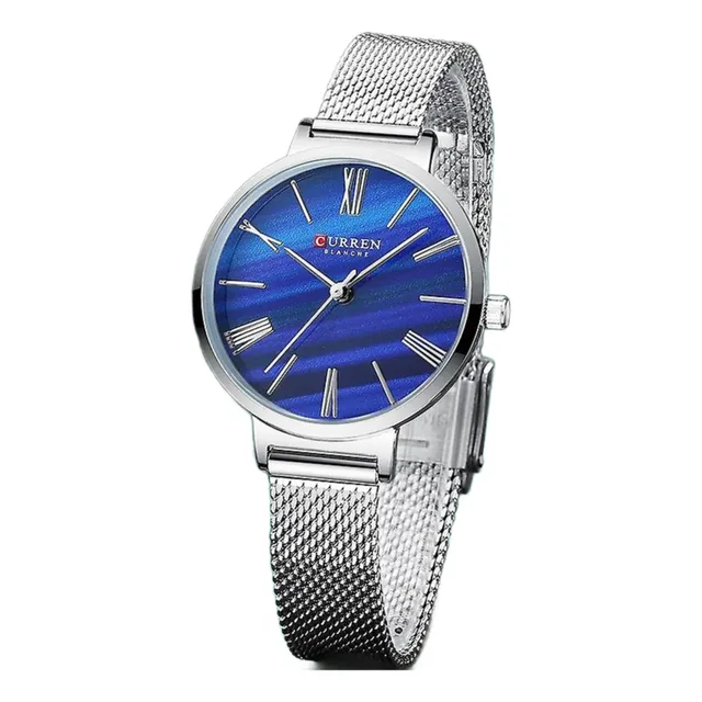Reloj Mujer Curren 9076 Elegante Analógico Brazalete De Lujo