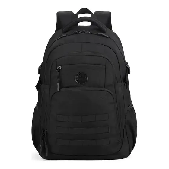 Mochila Notebook Estudiante Impermeable Aoking Xn2531a Color Negro Diseño de la tela Liso