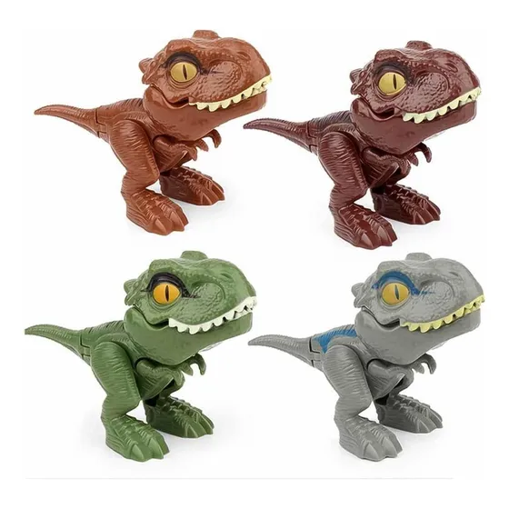 Juguete Set 4 Dinosaurios Interactivos Mini T Rex Para Niños