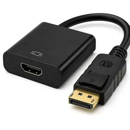 Cabo Adaptador Displayport Macho Para Hdmi Femea Plug & Play Com Pc Gamer Home Office Monitor Tv Projetor Compatível Com Placas De Vídeo Nvidea Eletric Teck