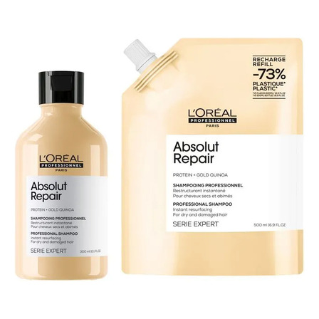 Loreal Absolut Repair Shampoo 300ml + Refill Doy Pack 500ml Loreal Absolut Repair Shampoo 300ml + Refill Doy Pack 500ml