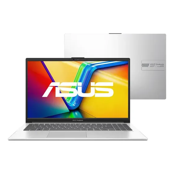 Notebook ASUS Vivobook Go 15, Intel Core i3 N305, 8GB RAM, 512GB SSD, Windows 11 Home, Tela NanoEdge 15,6" FHD, Cool Silver - E1504GA-NJ435W