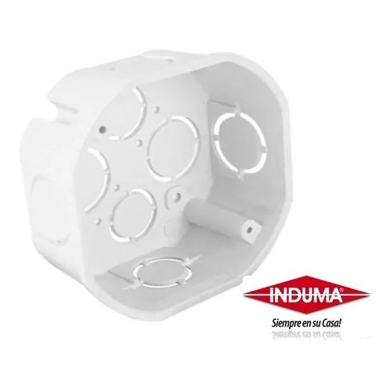 Cajetin Plastico Octogonal Blanco Sin Insertos (8 Und)