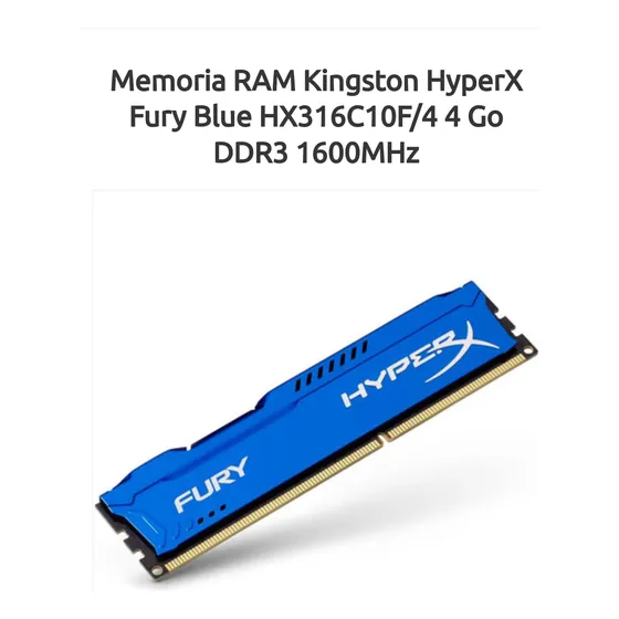 Memorias Ram Kingston Fury Hyperx 4gb 1600 Mhz