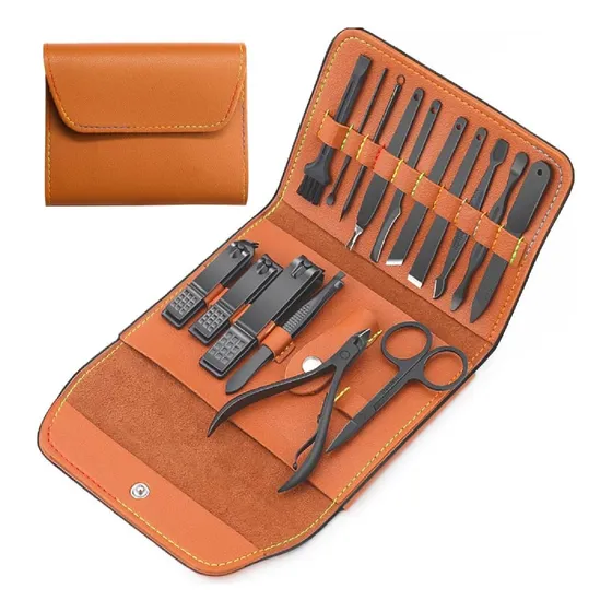 Kit Higiene Pessoal Cortador Unha Estojo Manicure Portatil
