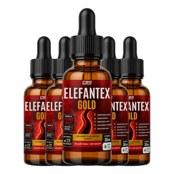 Compre 3 Leve 5 Elefantex Gold Original + Tempo + Duro