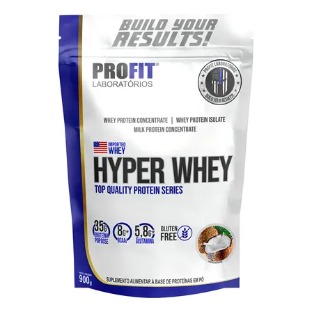 Hyper Whey Top Quality Protein 900g Refil - Profit Sabor Coco
