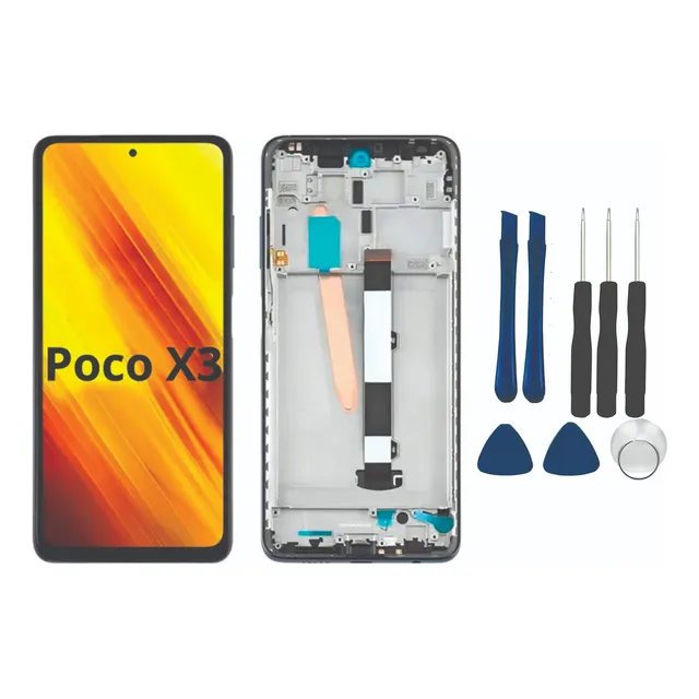 Tela Frontal Compatível Com Poco X3 Com Aro + Chaves