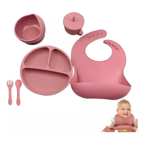 Baby feeding samigo SAMiGO Silicone Baby Feeding Set, Baby Led Weaning Supplies, Suction Bowl Plate Bib Cup Self Feeding Spoons, Solid Food Eating Essentials, First Stage Utensils, 6 Months in Saudi Arabia Whizz Dishes
