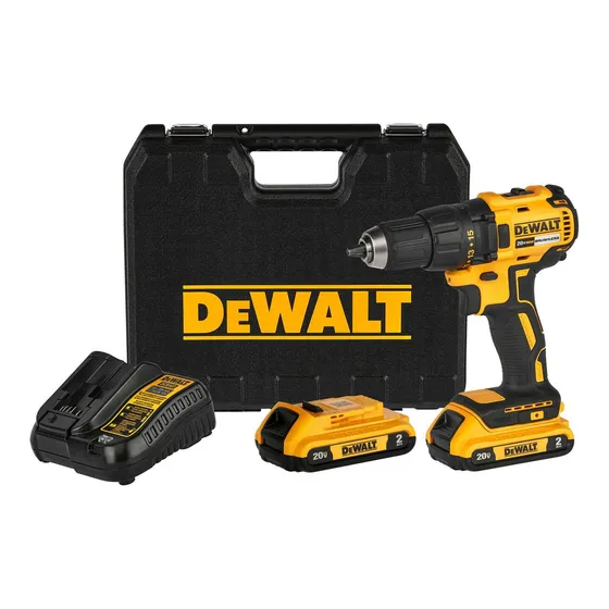 Kit Taladro Atornillador 1/2' 20v Max Dewalt Dcd7771d2-b2 Color Amarillo/Negro