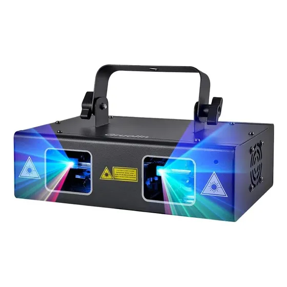 Doble Rayo Láser Rgb Colors Dmx Potente Original
