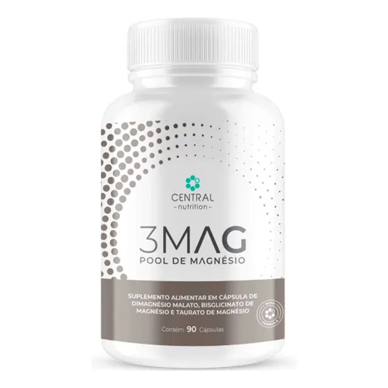 3mag Central Nutrition - 3 Tipos De Magnesio - (90 Capsulas)