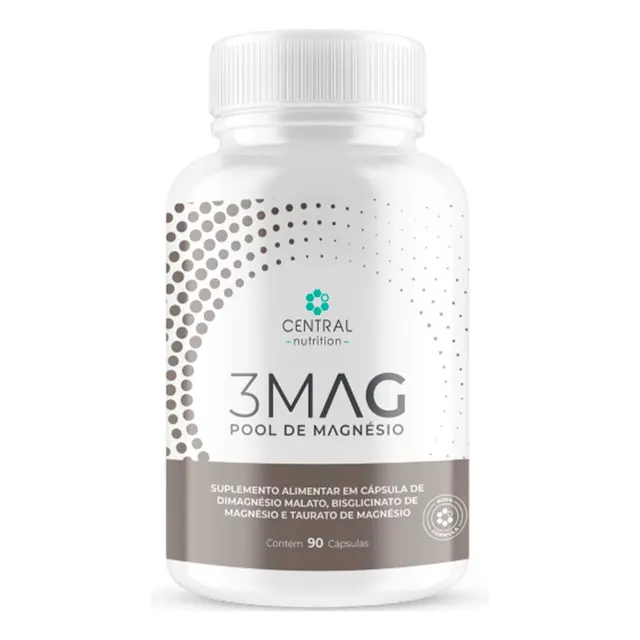 3mag Central Nutrition - 3 Tipos De Magnesio - (90 Capsulas)