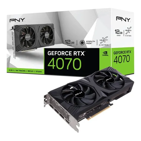 Placa De Video Pny Rtx4070 12gb Gddrx Dualfan Pcie 4.0